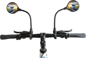 Bike Mirror 2 Pack, Adjustable Bike Mirrors Handlebar Rearview Mirror, Acrylic Convex Round Bike Rear View Mirrors for Handlebars Mount, Bicycle Mirror For E-bike Scooter