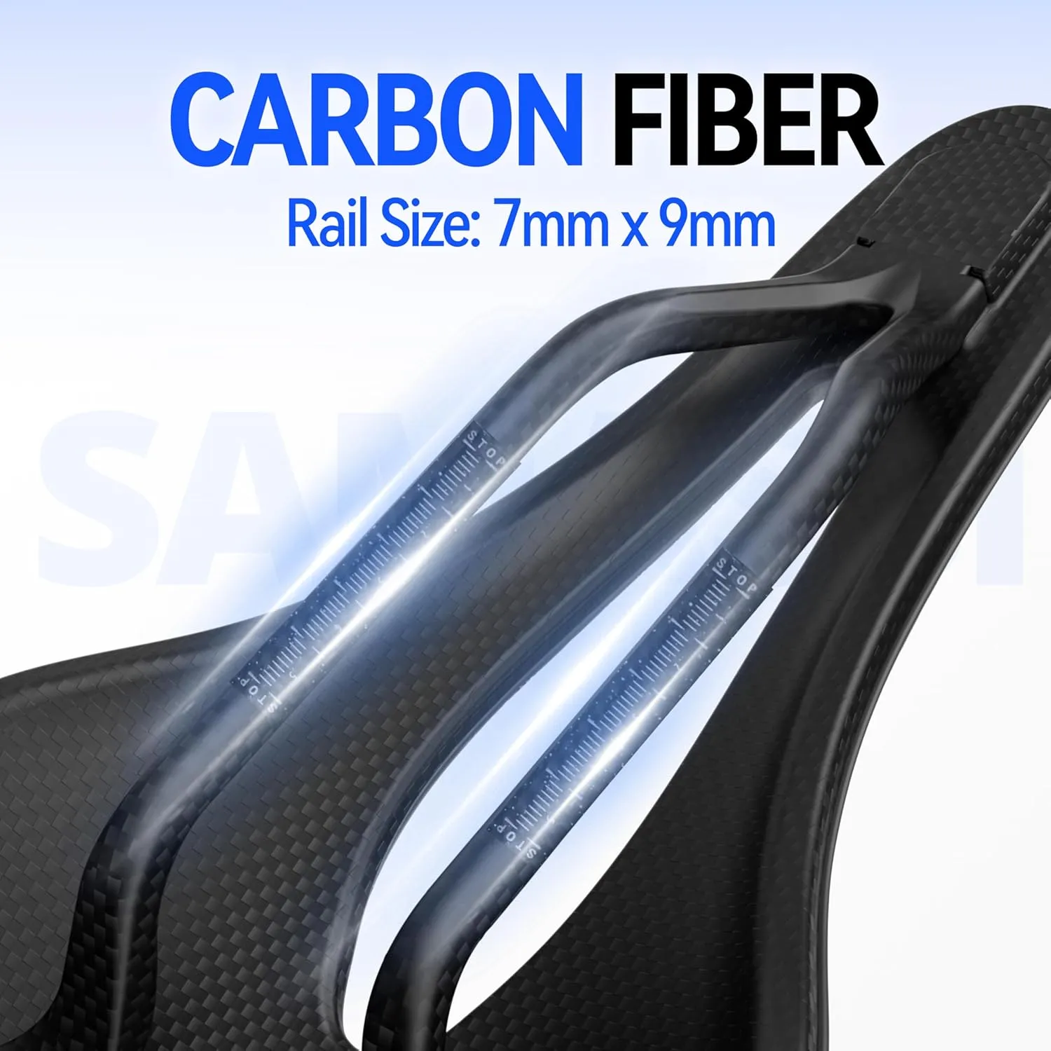 Bike Seat, 3D Printed Bike Saddle | Comfortable Bike Seat Cushion for Men and Women| Lightweight Carbon Fiber Bicycle Seat, Shock Absorbing and Breathable | Ideal for Road and Mountain Bikes