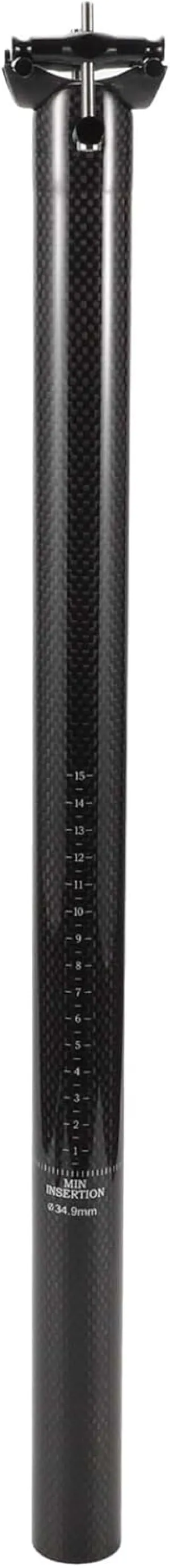 Bike Seat Posts Shock Absorbing Bike Saddle Post Seat Tube Gloss Black 1 Pc 34.9x550mm Carbon Fiber