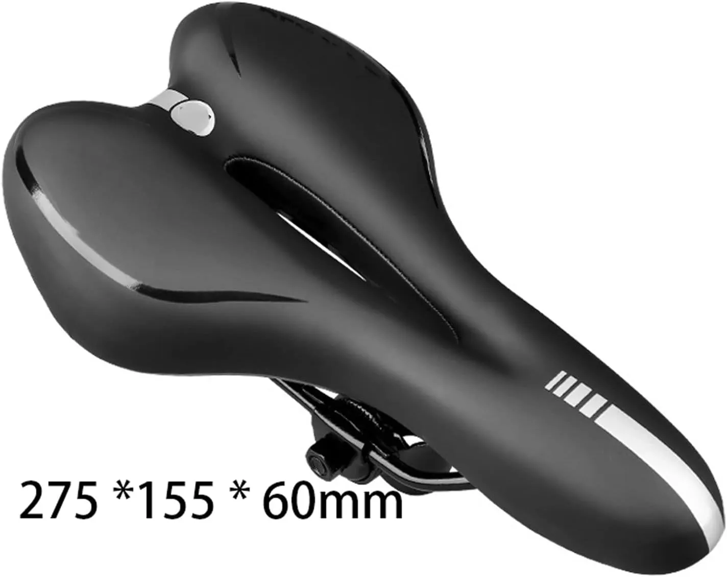 Bike Seat Reflective Shock Absorbing Hollow Bicycle Saddle Fabric Soft MTB Cycling Road Mountain Bike Seat Bicycle Accessories Bicycle