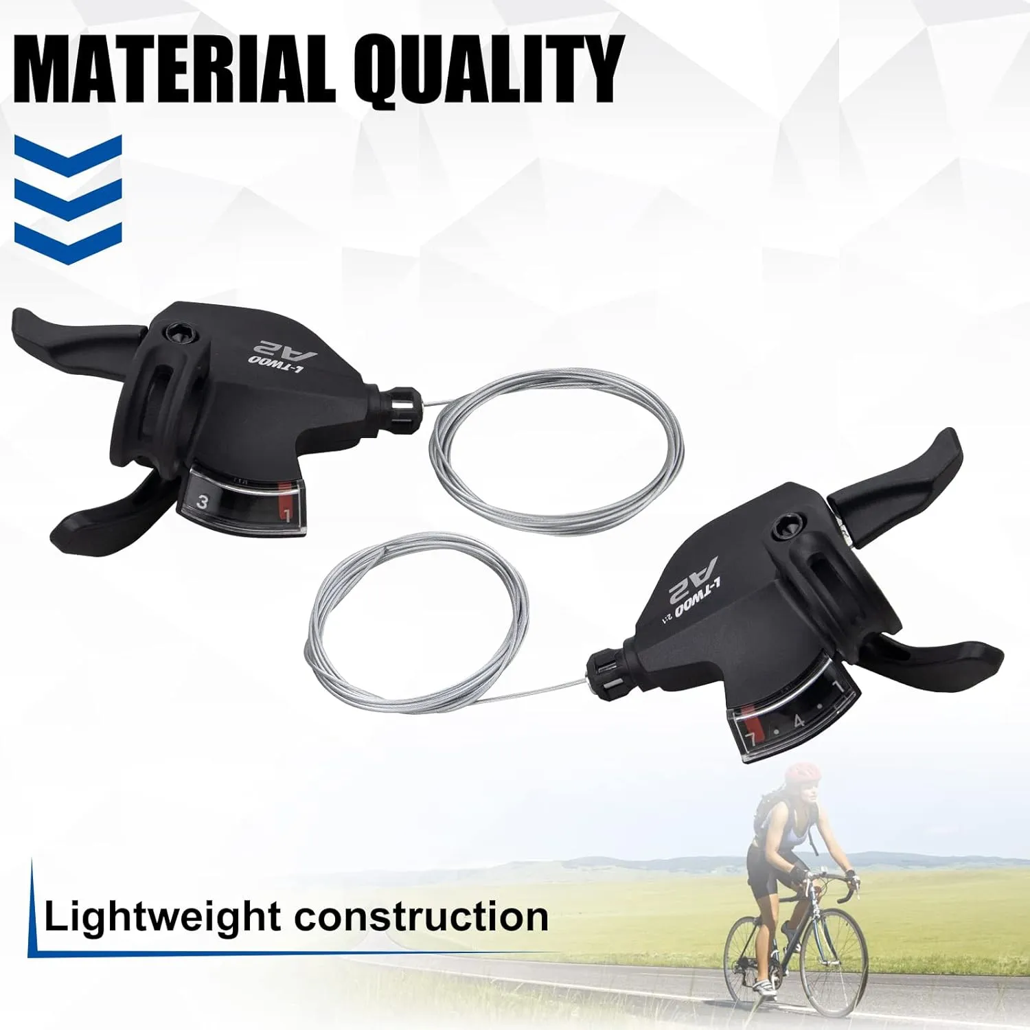 Bike Shifter Lever 21 Speeds 3x7 Thumb Gear Shift Lever for Mountain Bicycle