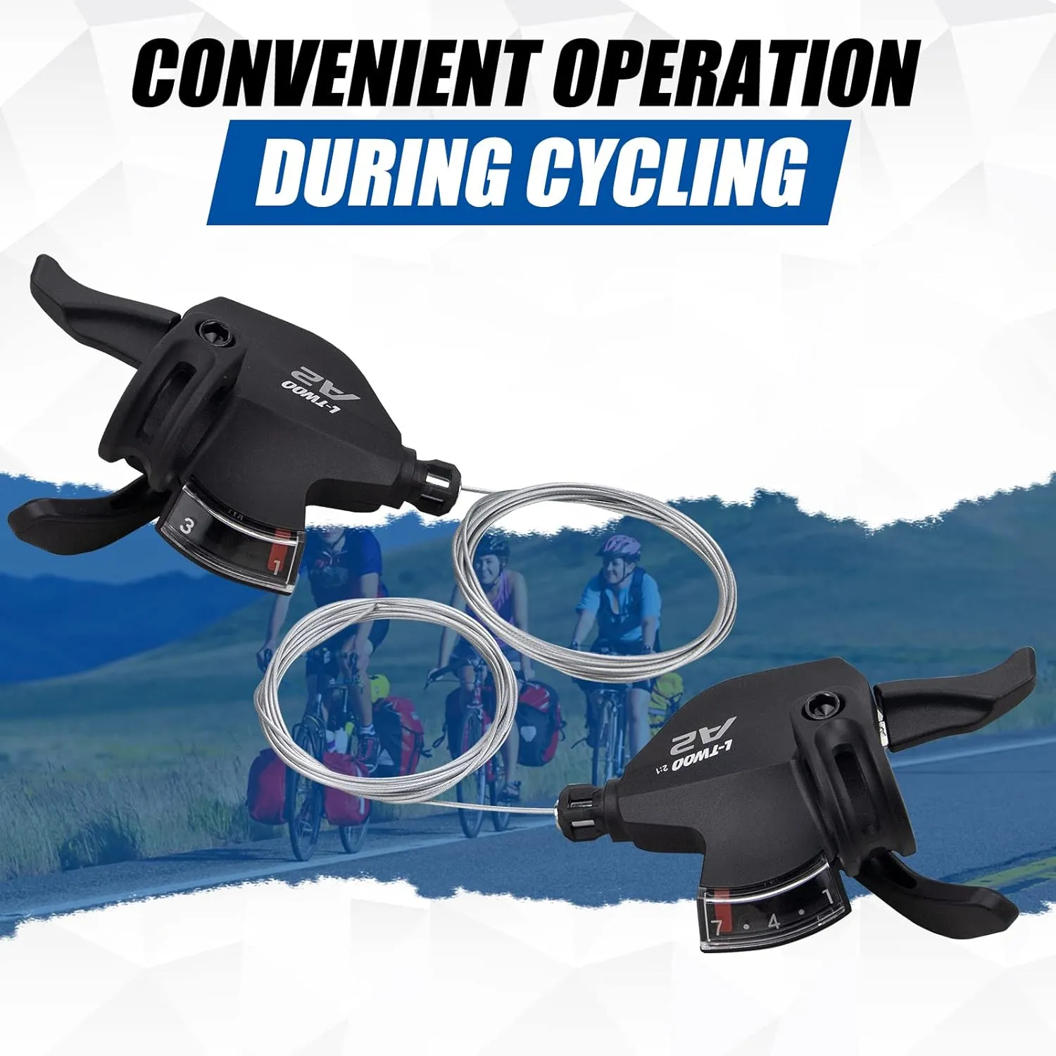 Bike Shifter Lever 21 Speeds 3x7 Thumb Gear Shift Lever for Mountain Bicycle