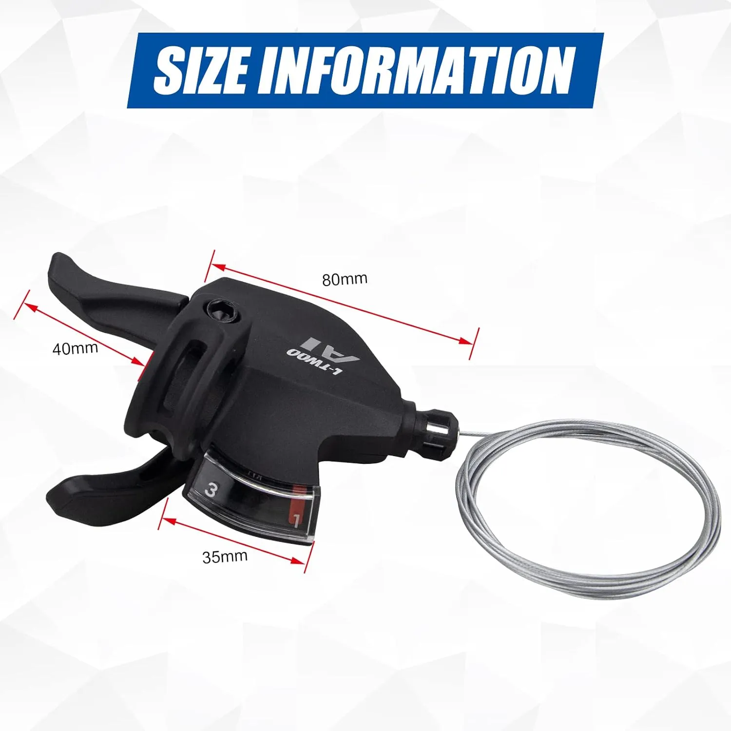 Bike Shifter Lever 21 Speeds 3x7 Thumb Gear Shift Lever for Mountain Bicycle