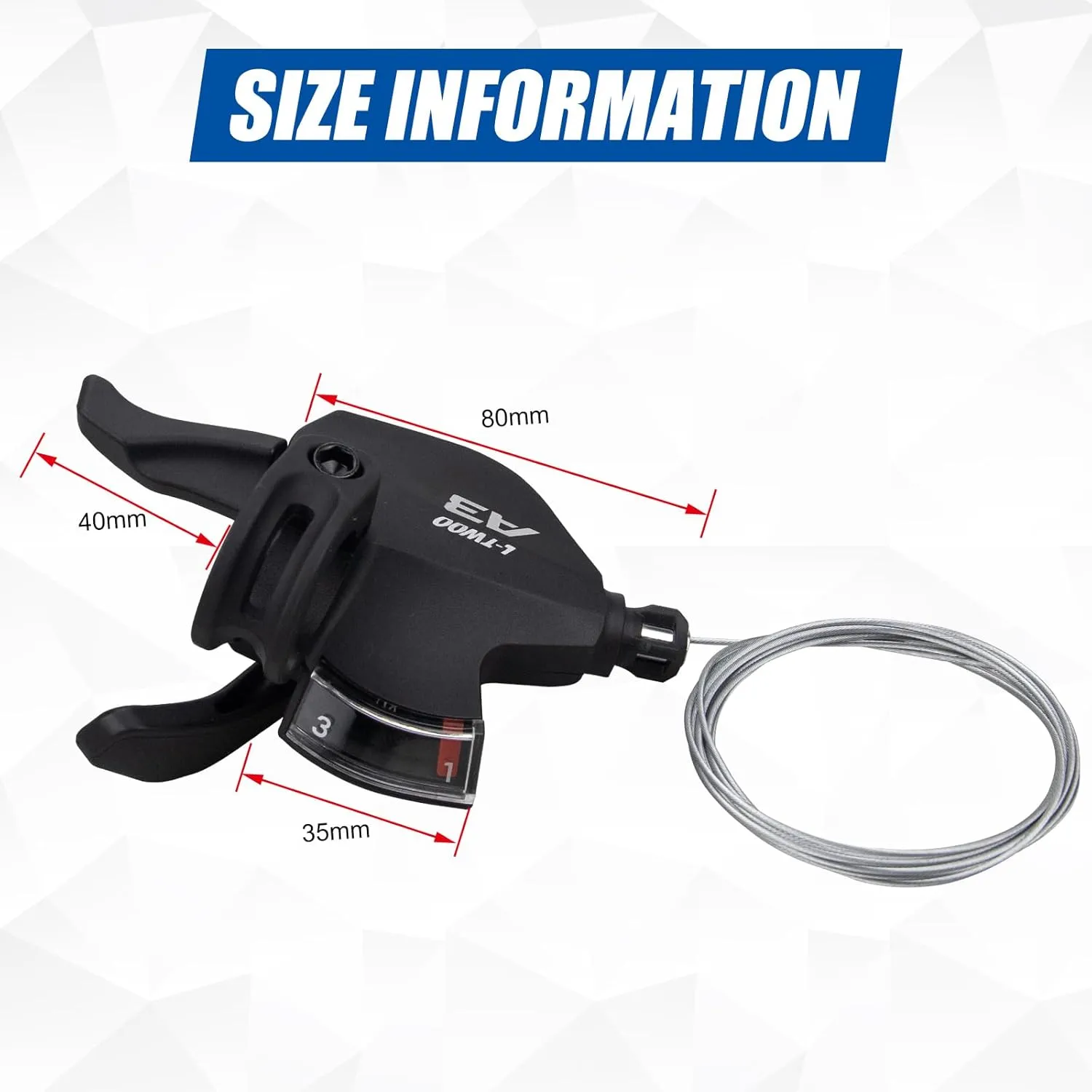 Bike Shifter Lever 24 Speeds 3x8 Thumb Gear Shift Lever for Mountain Bicycle