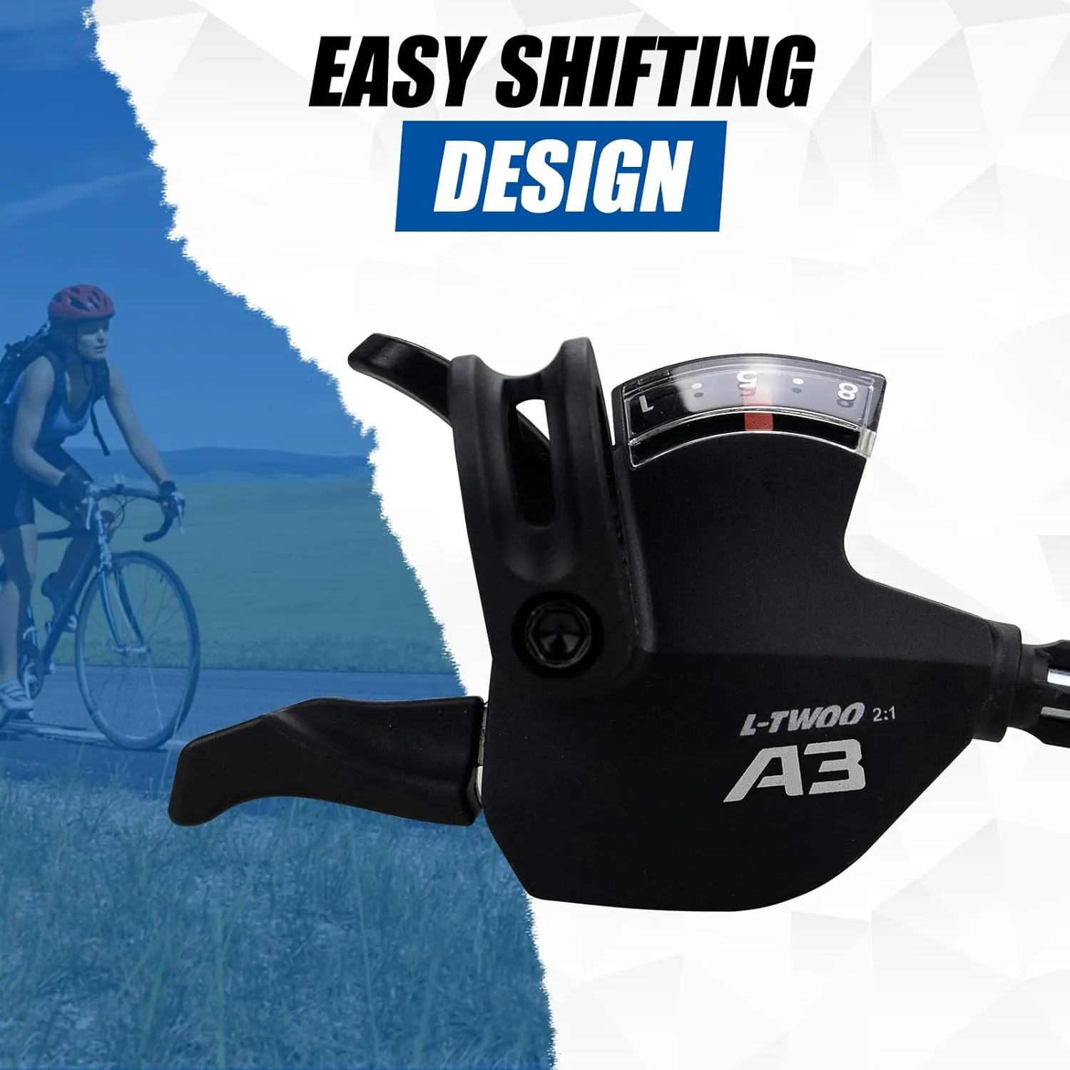 Bike Shifter Lever 24 Speeds 3x8 Thumb Gear Shift Lever for Mountain Bicycle