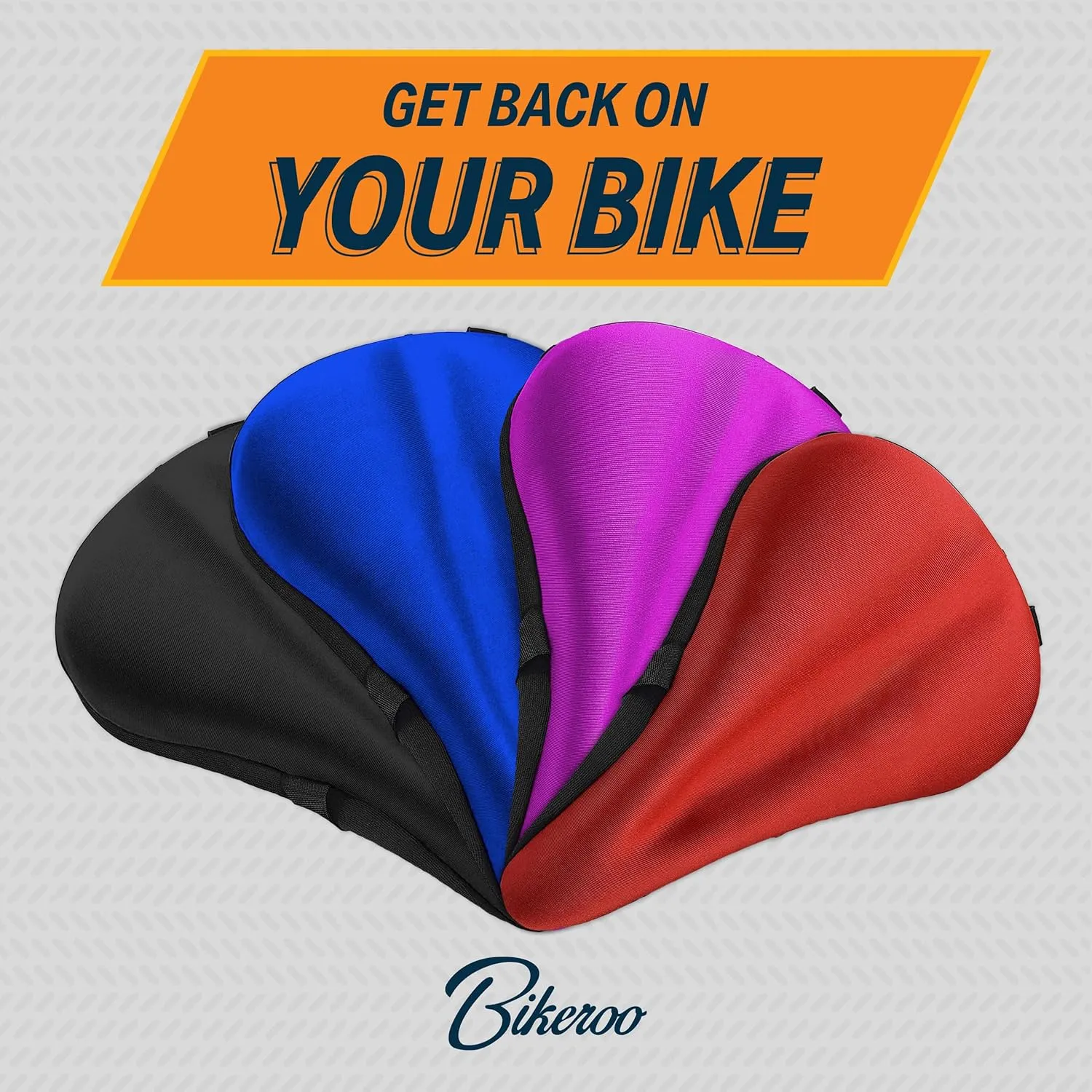 Bikeroo Comfort Bike Seat Cushion - Padded Gel Cover for Exercise, Mountain & Road Bikes, Universal Fit for Peloton & Stationary Bikes