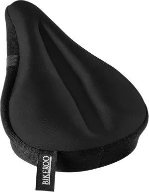 Bikeroo Comfort Bike Seat Cushion - Padded Gel Cover for Exercise, Mountain & Road Bikes, Universal Fit for Peloton & Stationary Bikes
