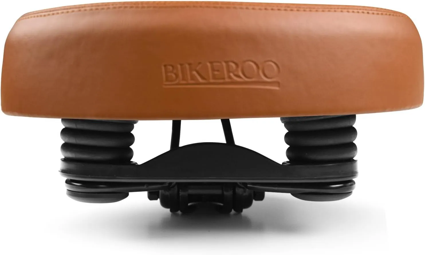 Bikeroo Wide Cruiser Saddle - Comfort Seat Fits Indoor & Outdoor Bicycles - Steel Spring & Elastomer Suspension - Memory Foam