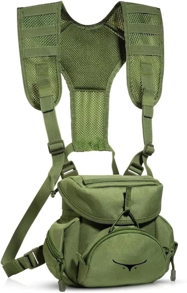 Binocular Harness Chest Pack for Men and Women - Our Bino Harness and case is Great for Hunting, Hiking, and Shooting - Bino Straps Secure Your Binoculars - Holds rangefinders, Phones, Bullets, ect