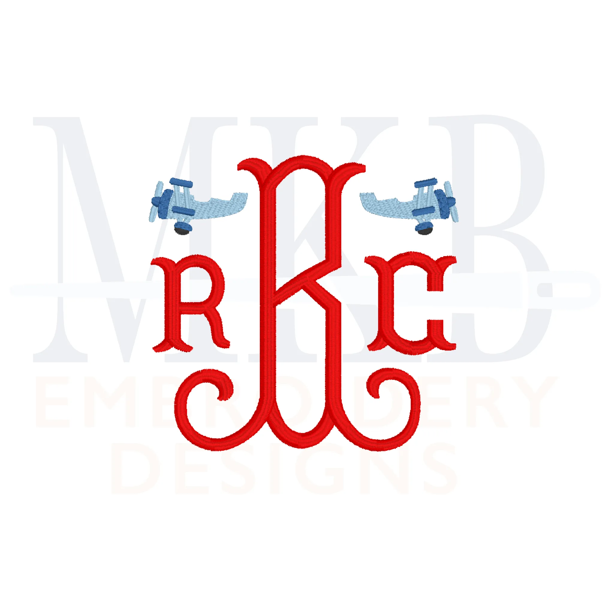 Biplane Embroidery Design, Mini Airplane Embroidery, Cute Transportation, Plane Fill Stitch Machine Embroidery Design File