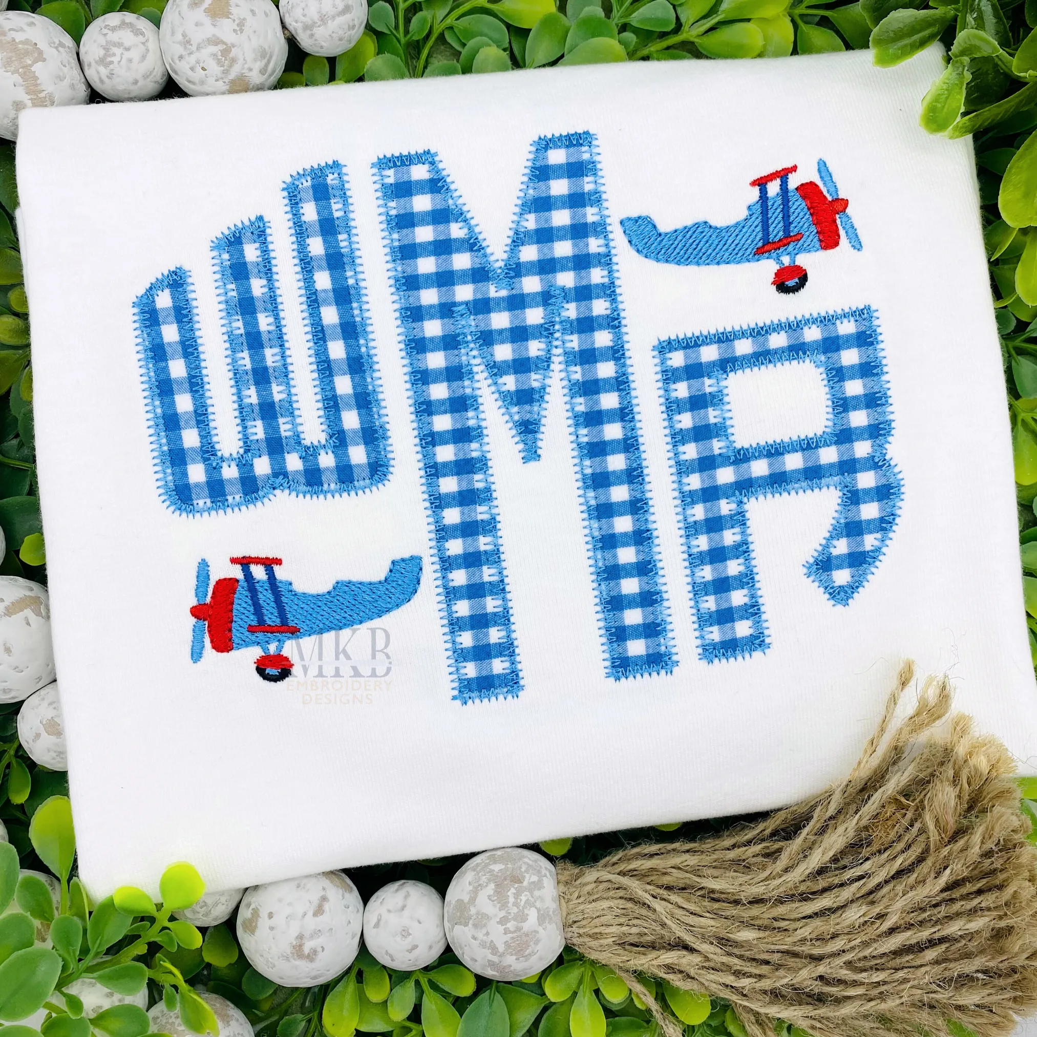 Biplane Embroidery Design, Mini Airplane Embroidery, Cute Transportation, Plane Fill Stitch Machine Embroidery Design File