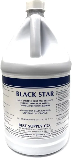 BLACK STAR Rust Converter - Converts Rust on Any Steel Surface - 1 Gallon
