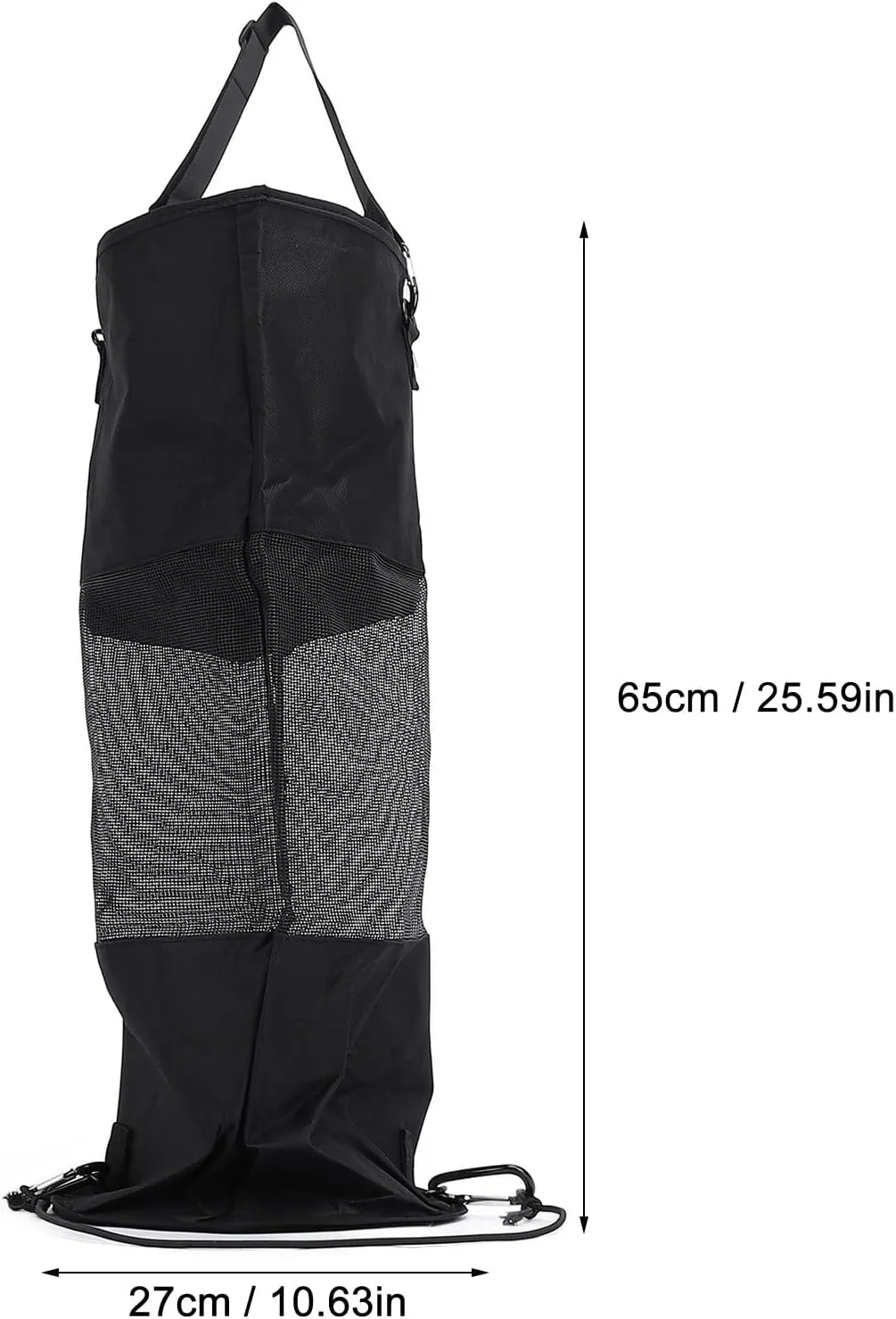 Boat Trash Bag, Reusable Garbage Bag for Household Use By the Sea, for Fishing Camping Golfing Basketball Games and Gardening (Black)