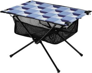 Bolaz Outdoor Folding Portable Picnic Camping Table-Purple Geometric Pattern 2,Storage Mesh for Camping Gear Accessories, Hiking, Mountaineering, Outdoor Travel