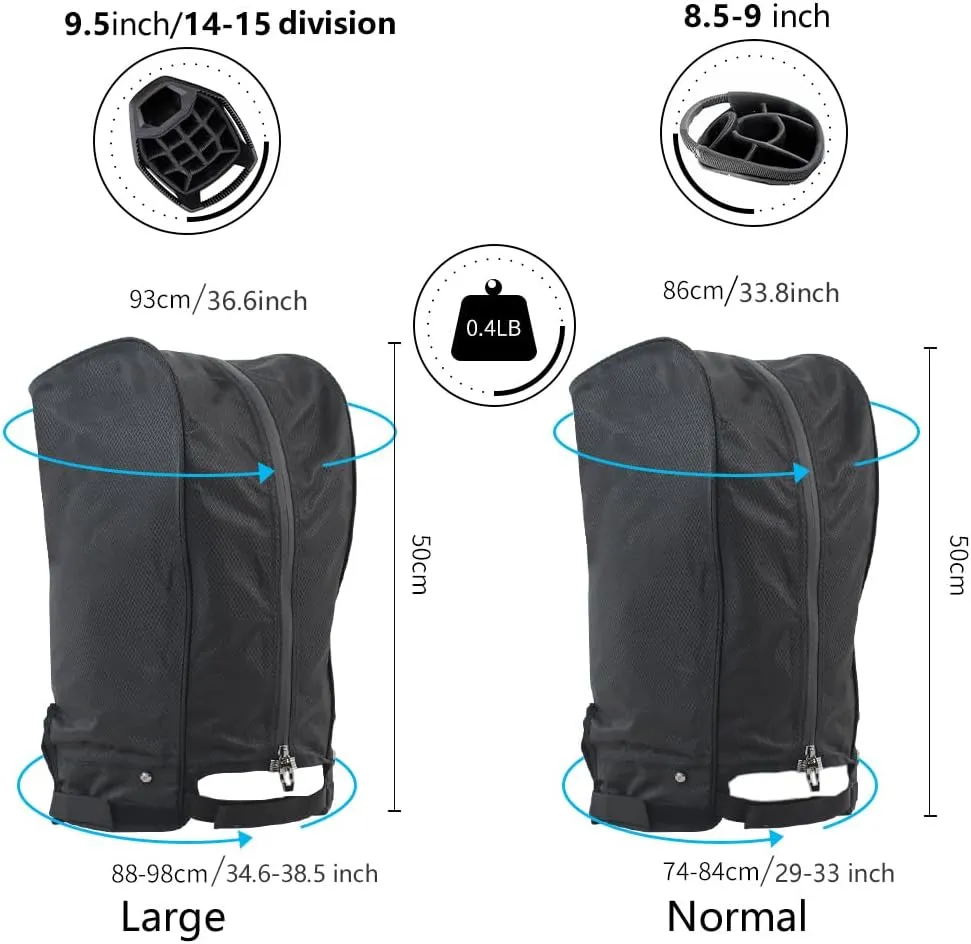BOYEA & SKULLEAP Golf Bag Cover rain Cover/Hood Nylon Waterproof dust Cover Fits Most Golf cartBags Easy to use Collapsible and removabl Golf Accessory Gifts (Waterproof Nylon, Large)