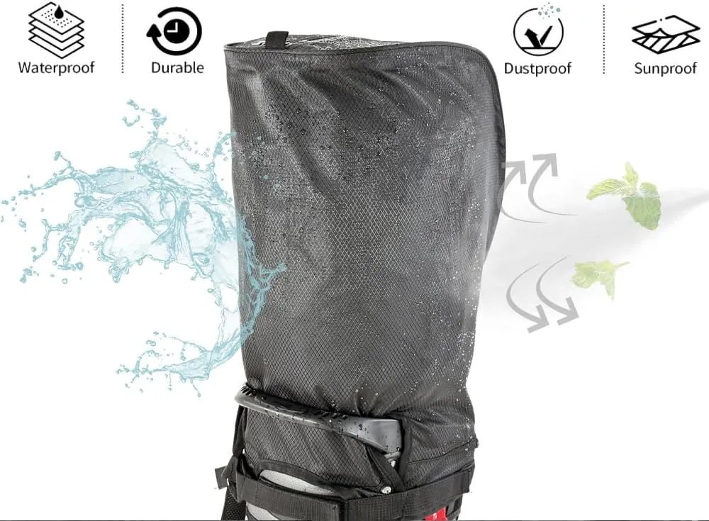 BOYEA & SKULLEAP Golf Bag Cover rain Cover/Hood Nylon Waterproof dust Cover Fits Most Golf cartBags Easy to use Collapsible and removabl Golf Accessory Gifts (Waterproof Nylon, Large)