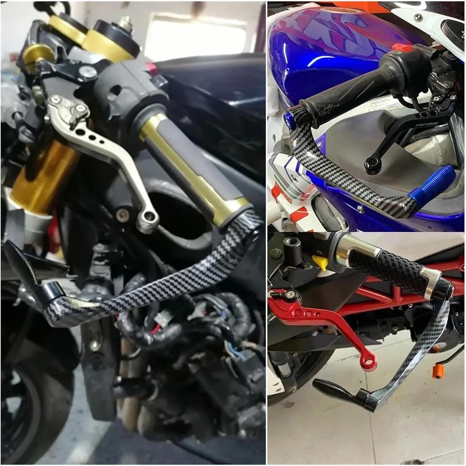 Brake Clutch Protector Motorcycle Handlebar Grips Guard Brake Clutch Levers Protector FOR YAMAHA TRICKER TRX850 1996-2000(Gray)