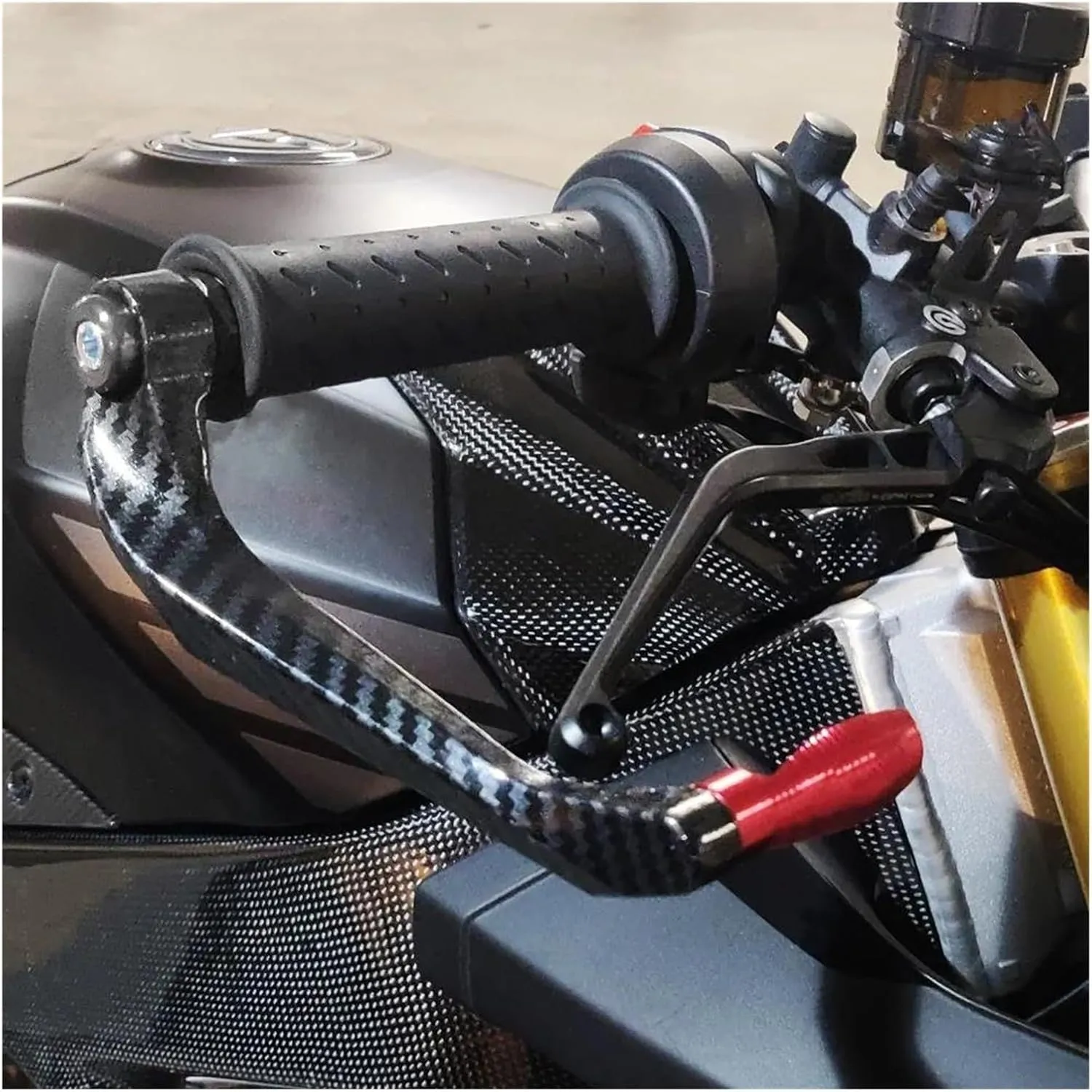 Brake Clutch Protector Motorcycle Handlebar Grips Guard Brake Clutch Levers Protector FOR YAMAHA TRICKER TRX850 1996-2000(Gray)