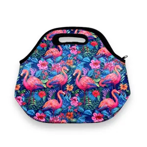 Bright Flamingo Lunch Bag Tote