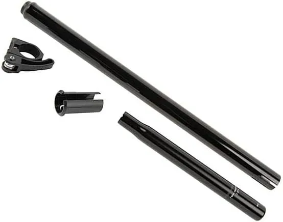 Brompton Seat Post - Steel Telescopic Snap Fit Black Edition, One Size