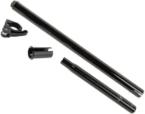 Brompton Seat Post - Steel Telescopic Snap Fit Black Edition, One Size
