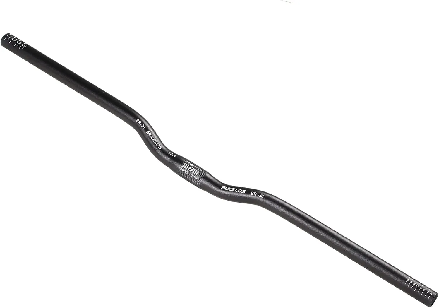 BUCKLOS 25.4mm Mountain Bike Handlebars Rise 20/40/60/100mm Aluminum Alloy MTB Riser Handlebars, Suitable for Cycling Racing XC DH Bicycle