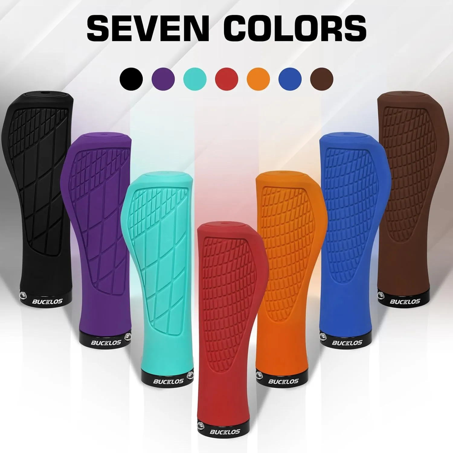 BUCKLOS Single Lock-on Bike Handlebar Grips - Mountain Bike MTB Ergonomic Anti-Slip Handle Grip - Bicycle Comfort Locking Handle Bar for BMX/Cruiser Bike/Scooter (7/8" Black)