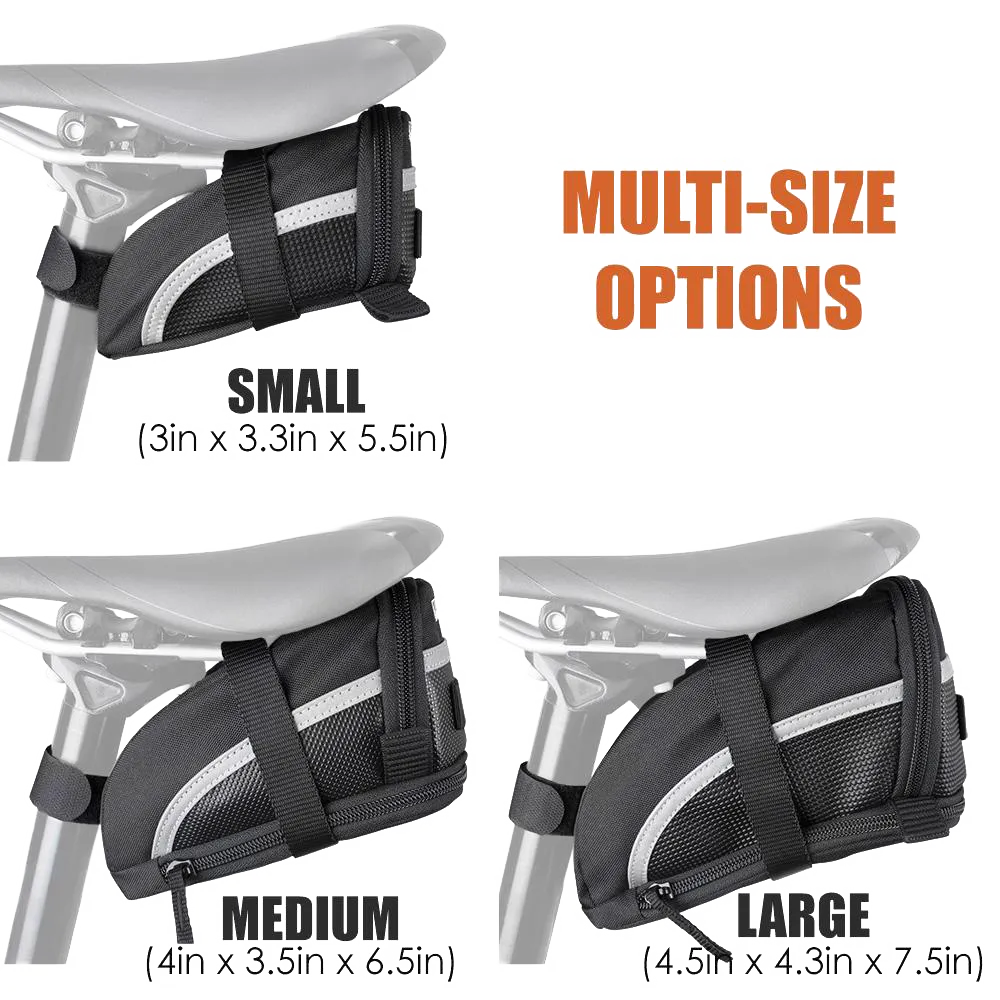 BV Bike Saddle Bag Expandable Strap-On |  BV-SB1