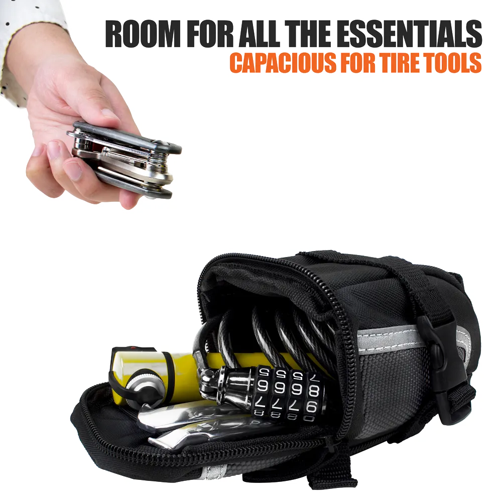 BV Bike Saddle Bag Expandable Strap-On |  BV-SB1