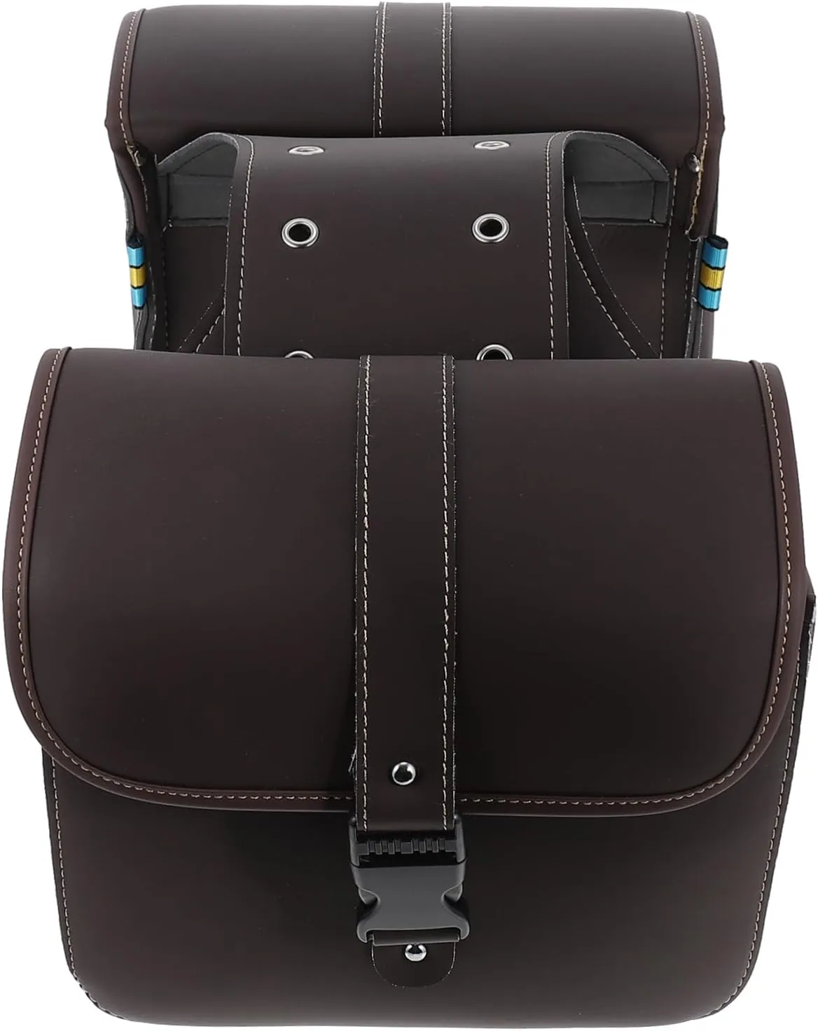 Cabilock 1Pair Motorcycle Saddle Bag Leather Storage Pouch Side Bag Tool Pouch for Bike Accessories Durable Motorcycle Side Storage Bag