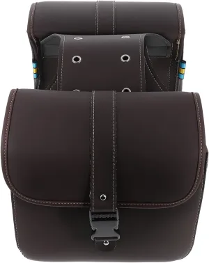 Cabilock 1Pair Motorcycle Saddle Bag Leather Storage Pouch Side Bag Tool Pouch for Bike Accessories Durable Motorcycle Side Storage Bag