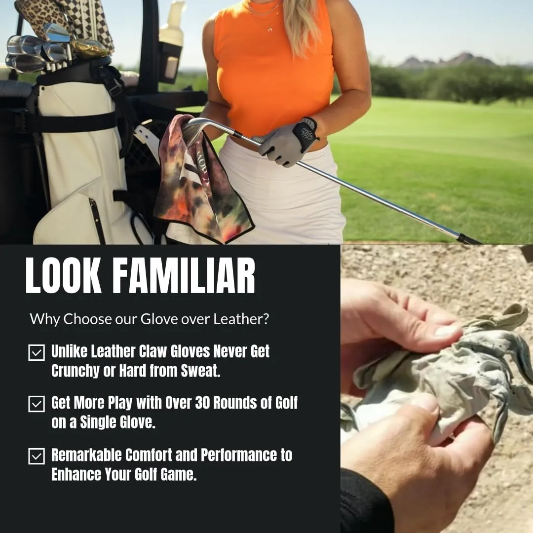 CaddyDaddy Claw Golf Gloves for Women | Flex-Mesh Design for Cool Ventilation | Lasts 3-5 Times Longer Than Leather | Silicone-Web Coating for Maximum Grip | 100% Machine-Washable