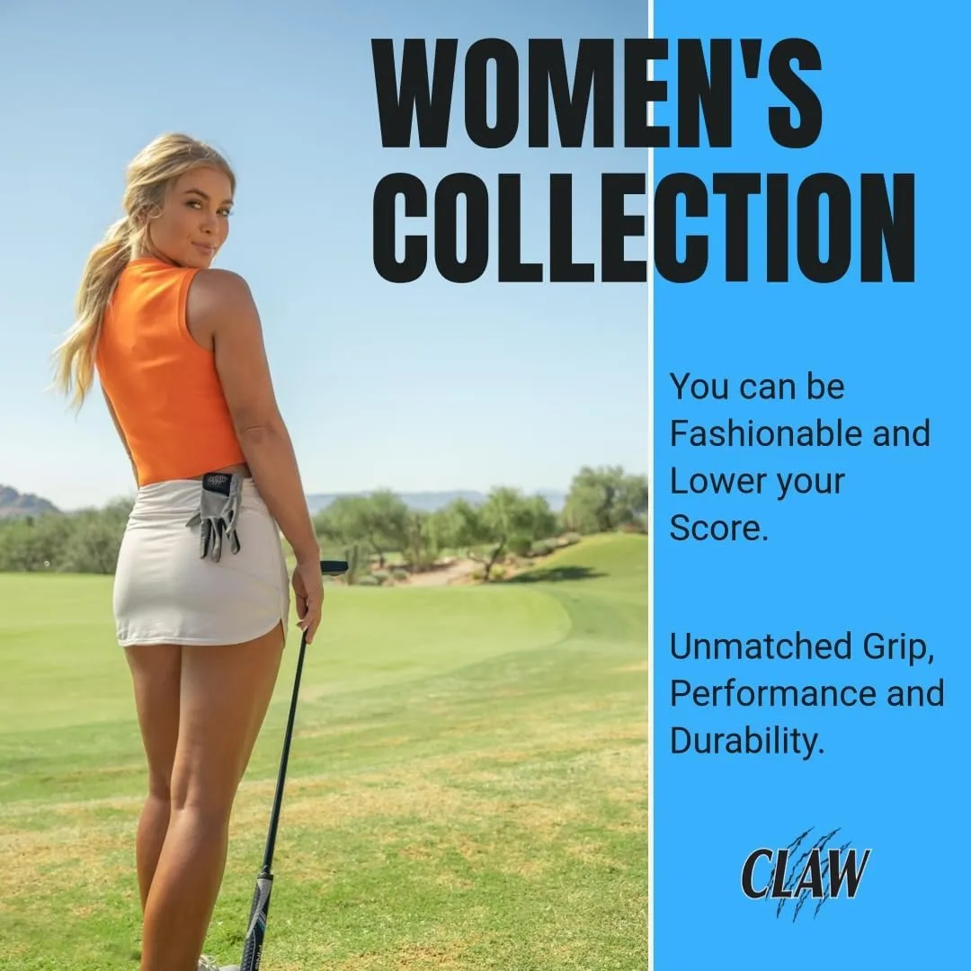 CaddyDaddy Claw Golf Gloves for Women | Flex-Mesh Design for Cool Ventilation | Lasts 3-5 Times Longer Than Leather | Silicone-Web Coating for Maximum Grip | 100% Machine-Washable