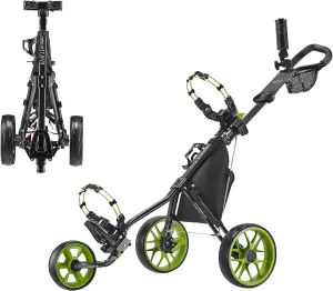 CaddyTek CaddyLite 11.5 Version 3 Golf Push Cart – 3-Wheel, SuperLite Deluxe, Lightweight, Easy to Fold, Compact & Portable