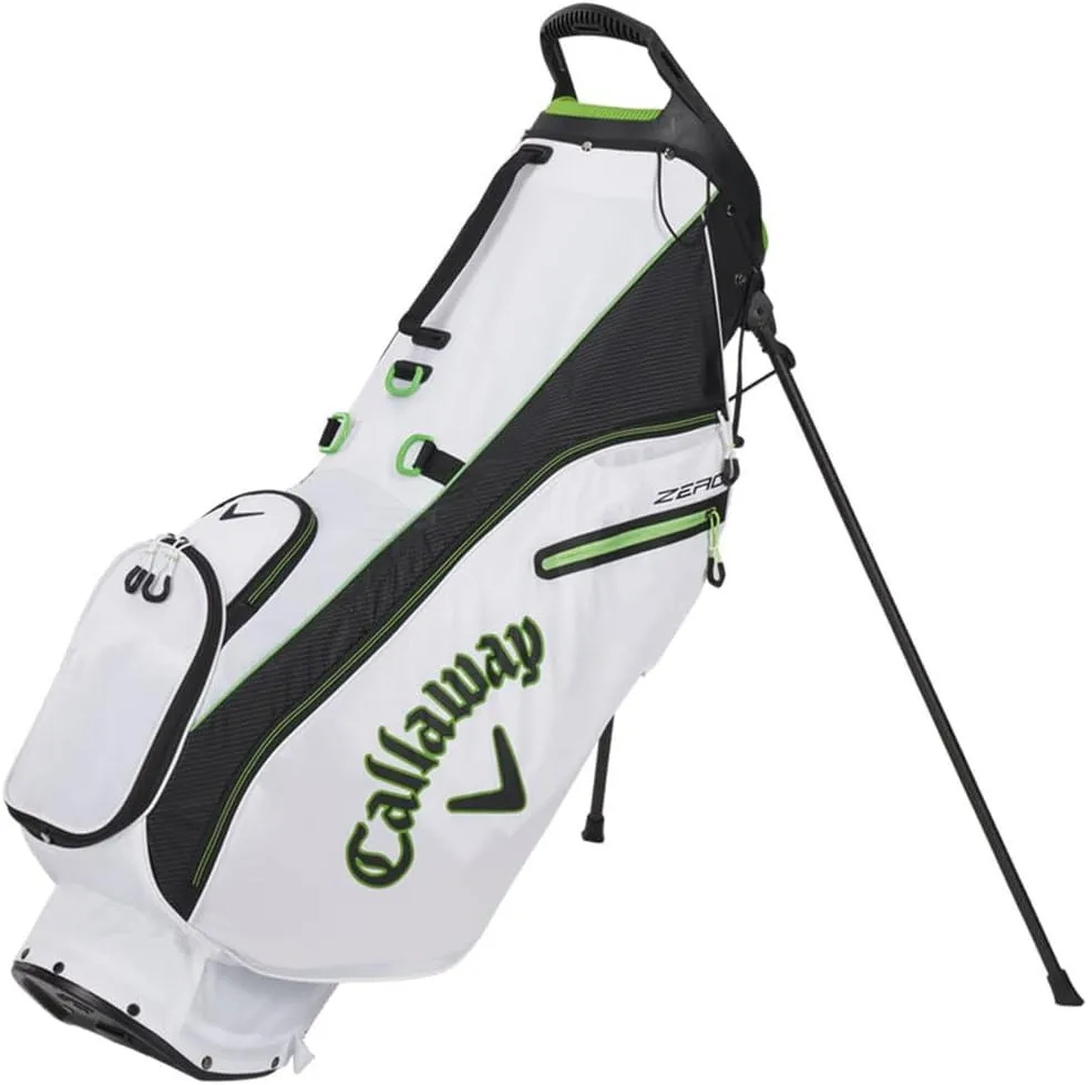 Callaway Golf Hyperlite Zero Stand Bag, Double Strap, Epic, White/Black/Green