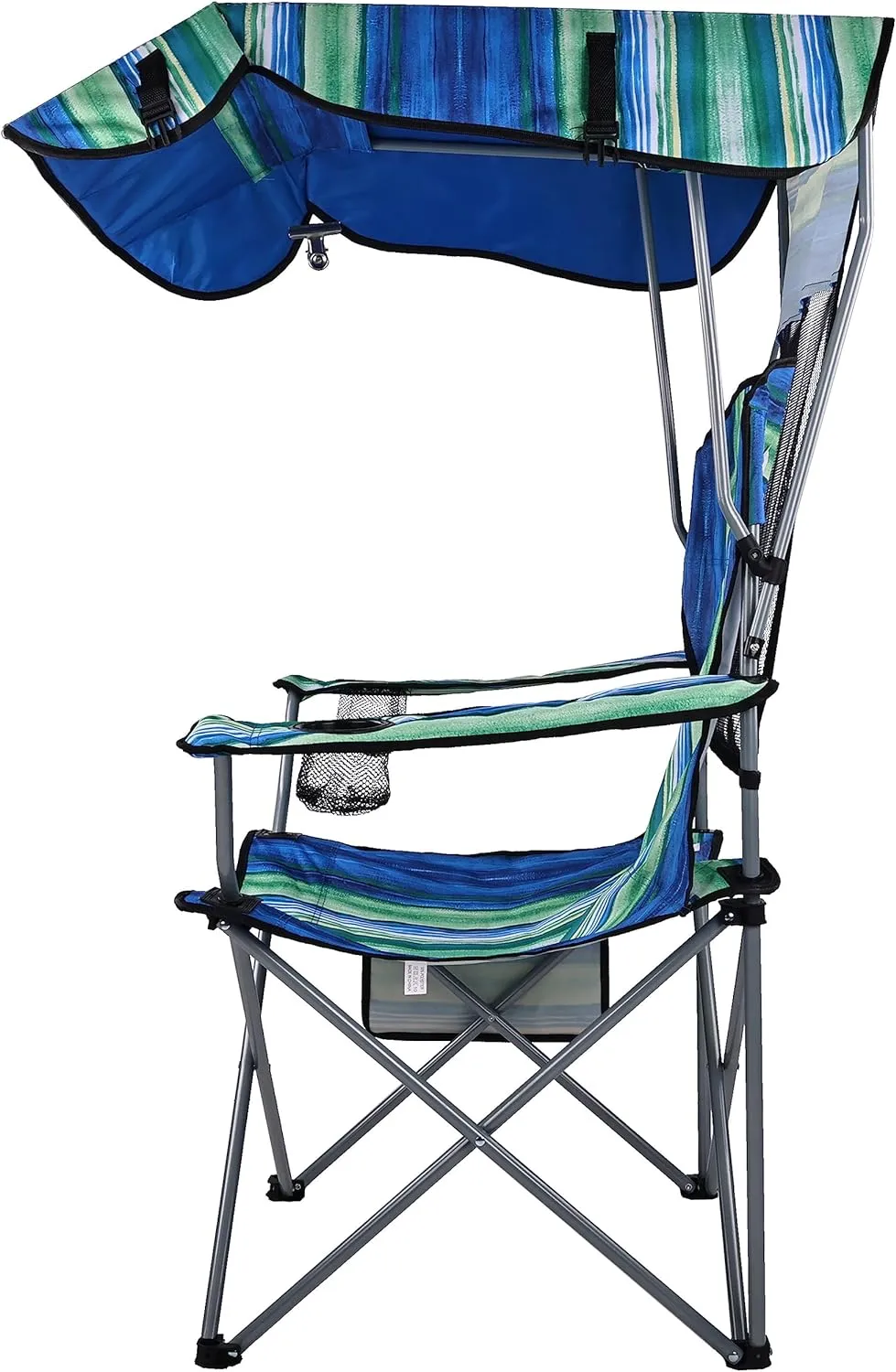 Camp Chairs with Shade Canopy Chair Folding Camping Recliner Support with Carrying Bag, Multi-Color