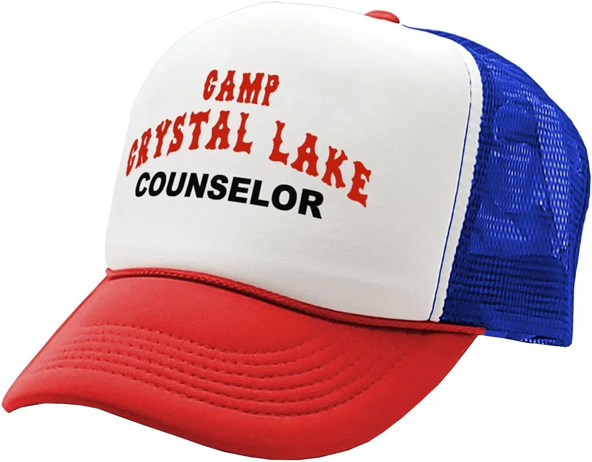 Camp Crystal Lake Counselor - Halloween - Vintage Retro Style Trucker Cap Hat