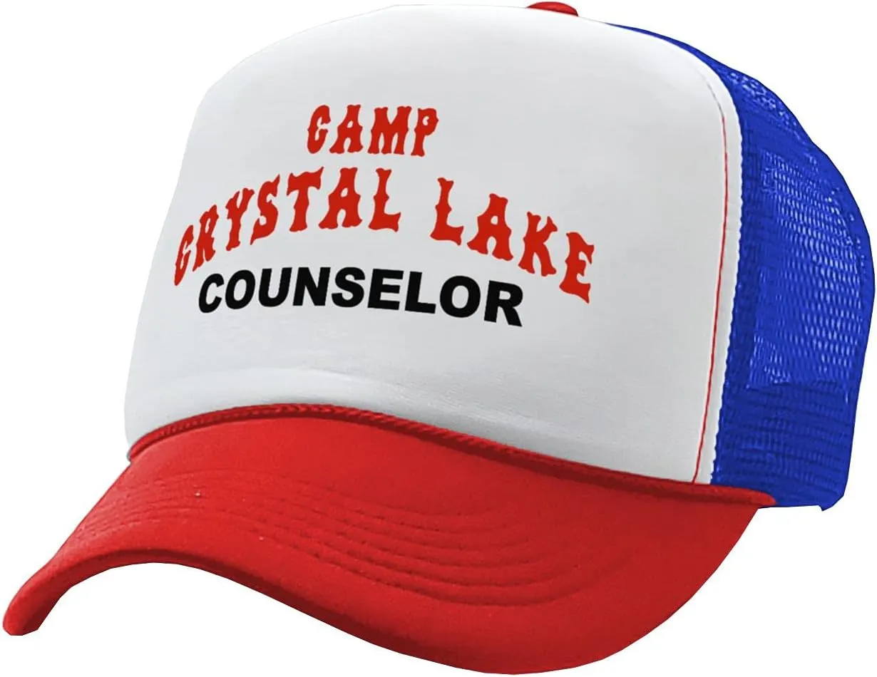 Camp Crystal Lake Counselor - Halloween - Vintage Retro Style Trucker Cap Hat
