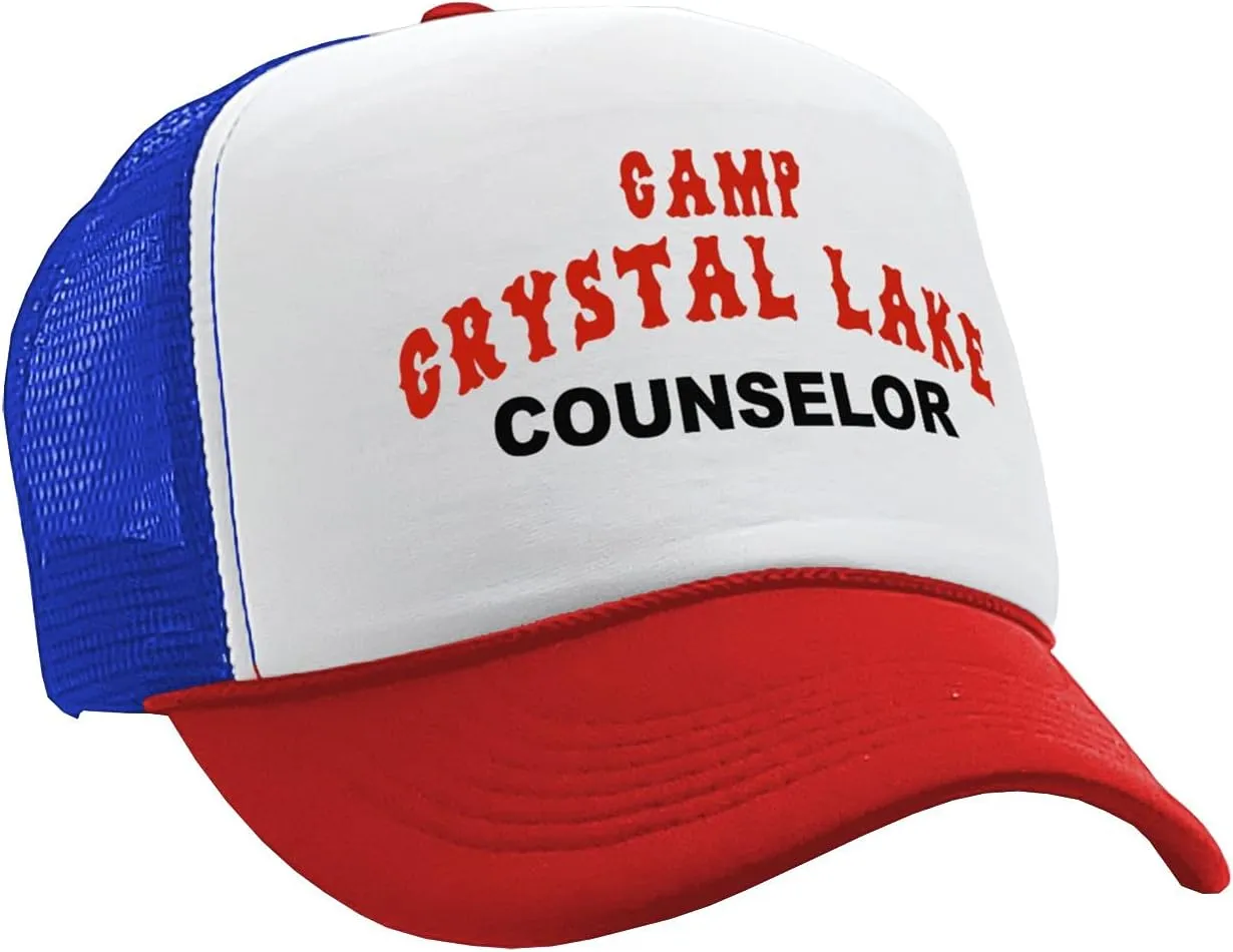 Camp Crystal Lake Counselor - Halloween - Vintage Retro Style Trucker Cap Hat