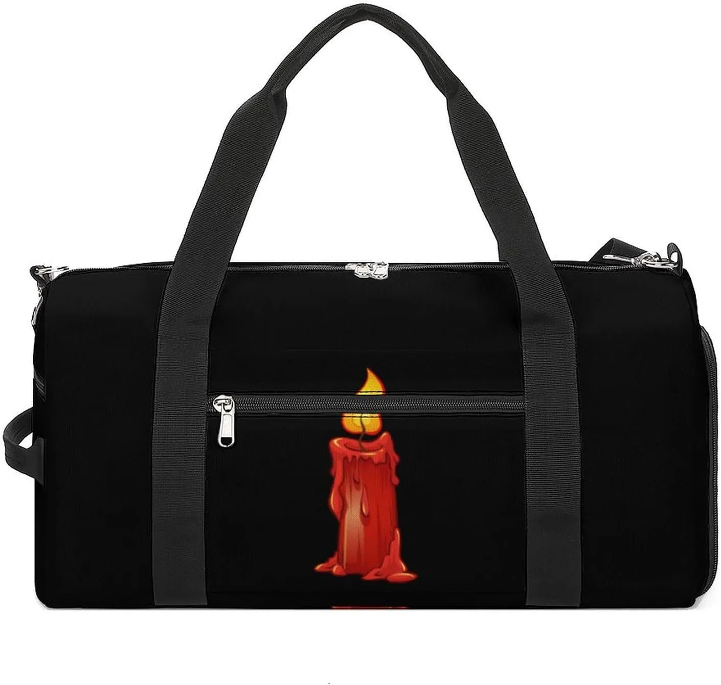 Candle Travel Gym Bag Sport Workout Duffel Bags with Compartments And Side Pocket