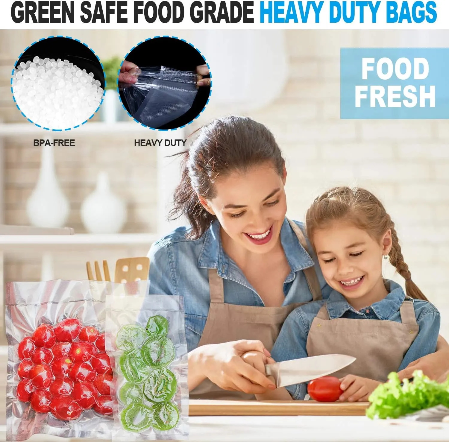 CANLENPK 5.1x7.1 Inch/13x18cm Vacuum Food Seal Bags,Small Food Vacuum Storage Sealer Bag,Seal Meal Snack Fruit Nut Tea Cookie Bean,Boil Steam Heat Freezer Sous Vide Grocery Sealable Food Bag (100PCS)