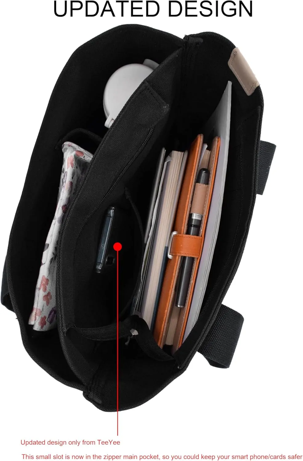 Canvas Tote Bag Casual Multi pockets Handbags Large Capacity Shopping Shoulder Bag with Pocket Bags Work Purses