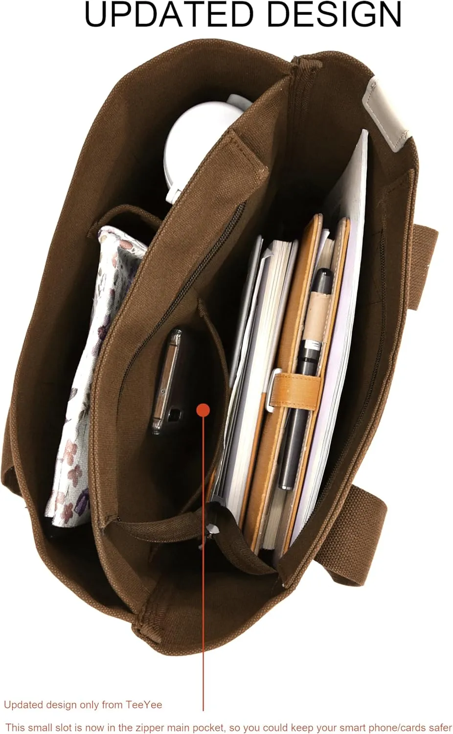 Canvas Tote Bag Casual Multi pockets Handbags Large Capacity Shopping Shoulder Bag with Pocket Bags Work Purses