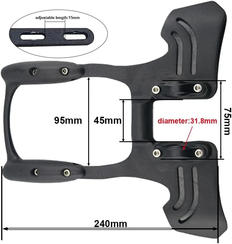 carbon aero handlebars RXL SL adjustable rest TT handlebar triathlon aero bars road bike handlebar extender 255mm carbon TT bar 3K matte aerobars profile design