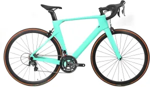 Carbon Road Bike Model H 18.7 lb – Custom Bike Club Logo Carbon Fiber Frame Road Bike with Shimano SORA 18 Speeds and Tiagra 20 speeds