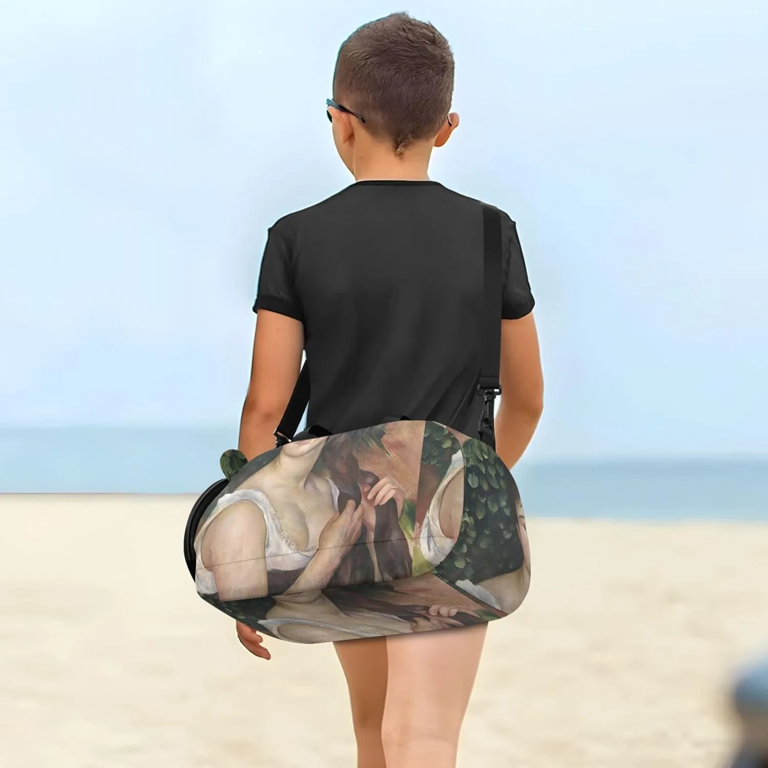 Carry on Duffel Bag Boys Renoir Prints Beauty Lady Portrait Overnight Weekender Duffel Girls Duffle Bags for Travel Duffle Bag for Kids