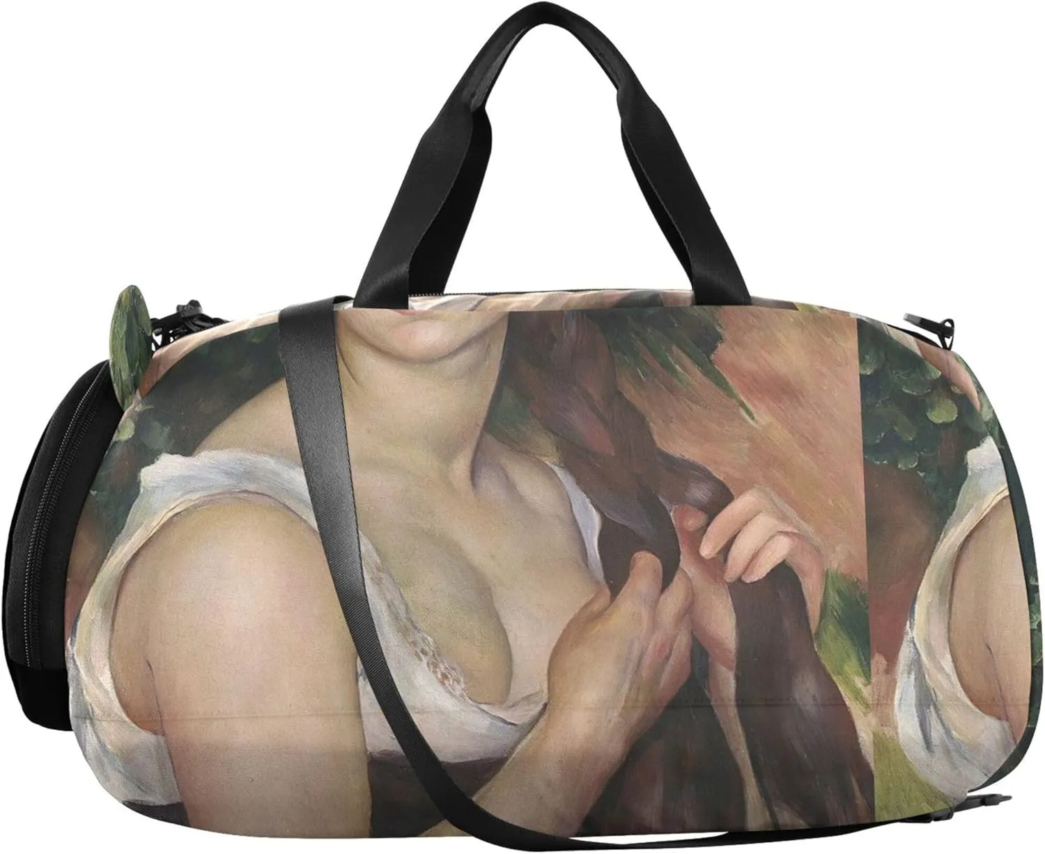 Carry on Duffel Bag Boys Renoir Prints Beauty Lady Portrait Overnight Weekender Duffel Girls Duffle Bags for Travel Duffle Bag for Kids