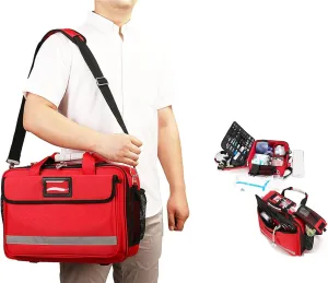 CEEBUS Emergency Bag - First Aid Bags, Empty Medical Emergency Trauma Bag with Reflective,Large Capacity, for EMT,EMS, Nurses, Tactical Medics, Home Care, kk852