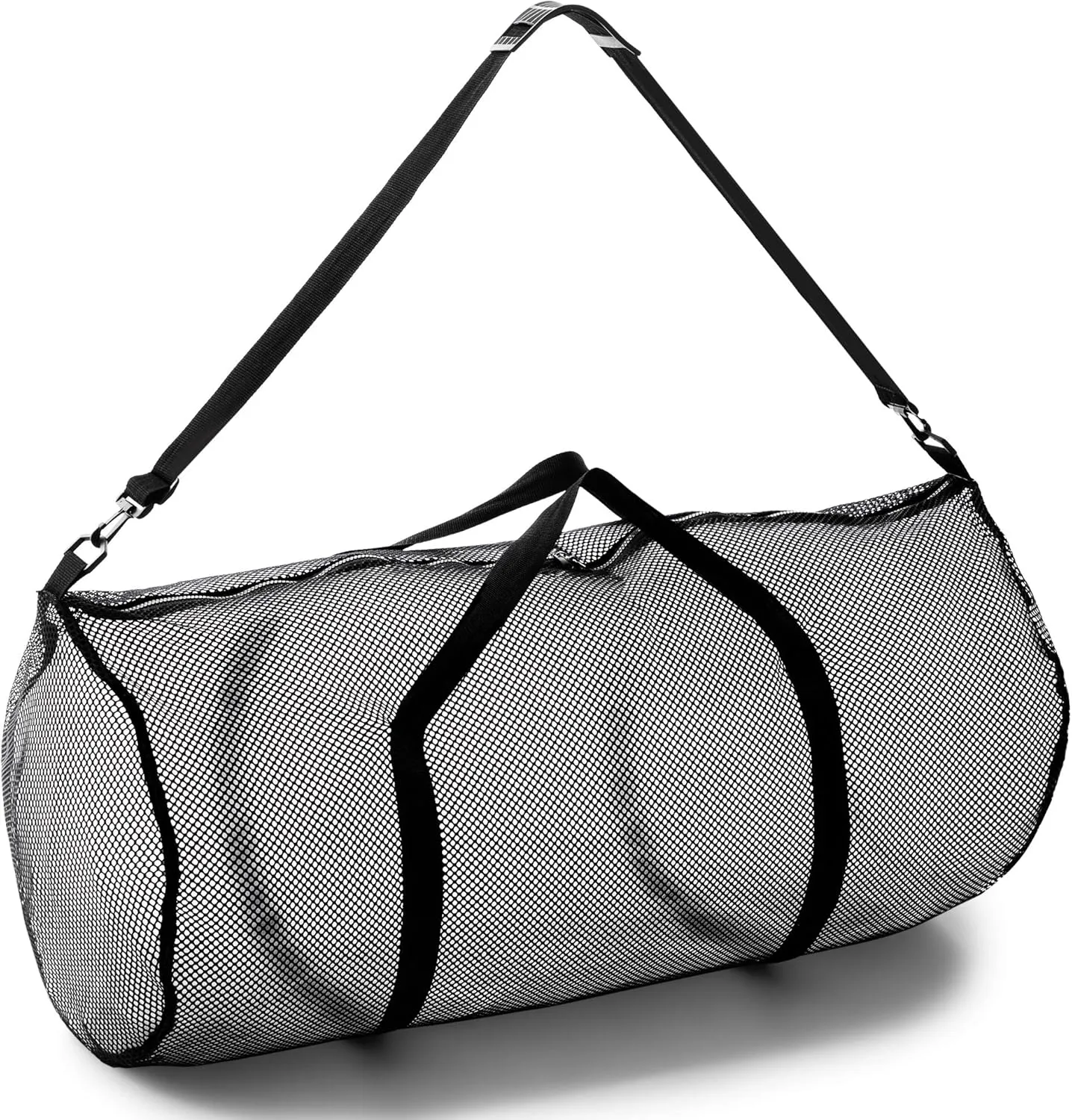 Champion Sports Mesh Duffle Bag with Zipper and Adjustable Shoulder Strap, 15” x 36” - Multipurpose, Oversized Gym Bag for Equipment, Sports Gear, Laundry - Breathable Mesh Scuba and Travel Bag