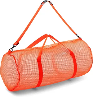 Champion Sports Mesh Duffle Bag with Zipper and Adjustable Shoulder Strap, 15” x 36” - Multipurpose, Oversized Gym Bag for Equipment, Sports Gear, Laundry - Breathable Mesh Scuba and Travel Bag